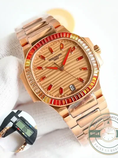 Replica Nautilus 7118/1300R-001 Patek Philippe “Ladies Automatic” 35.2 mm, Rose gold - Swiss-Made Clone Watch