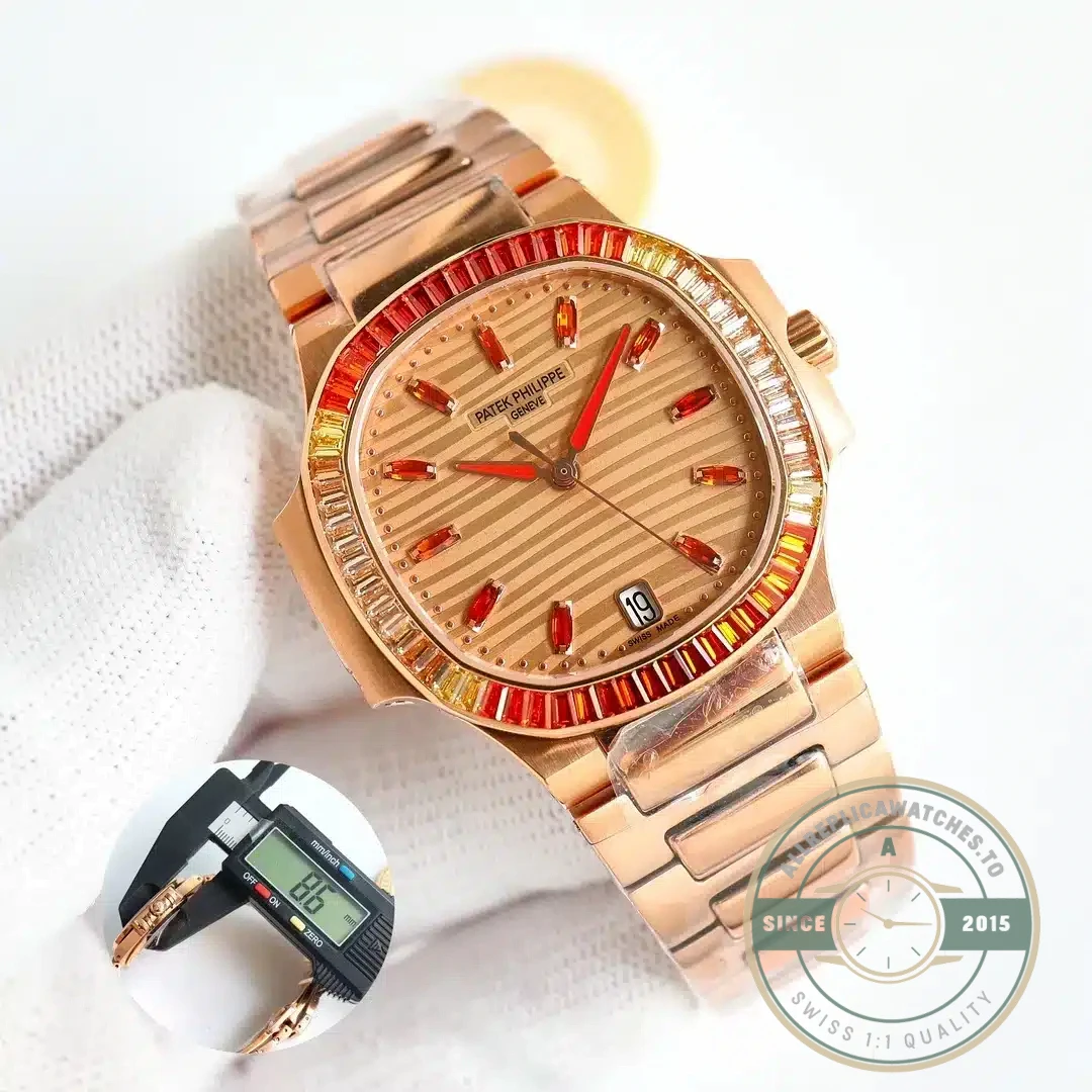 Replica Nautilus 7118/1300R-001 Patek Philippe “Ladies Automatic” 35.2 mm, Rose gold - Swiss-Made Clone Watch