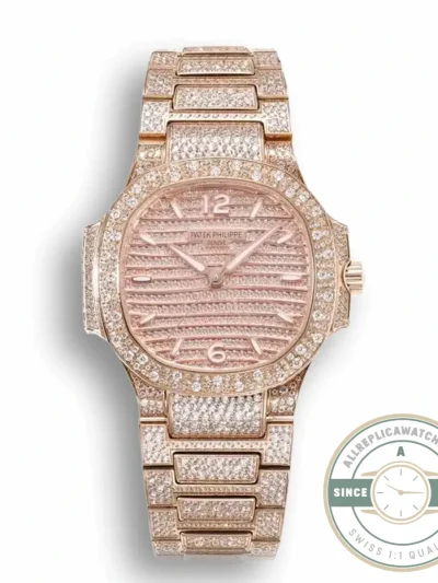 Replica Nautilus 7118/1450 Patek Philippe “Ladies Automatic” 35.2 mm, Rose gold - 1:1 Swiss Replica Watch