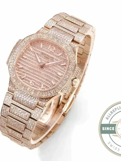 Replica Nautilus 7118/1450 Patek Philippe “Ladies Automatic” 35.2 mm, Rose gold - Luxury Replica Watch