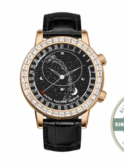Replica Patek Philippe Celestial, Moon age 44 mm, Rose gold, 6104R-001 - Premium Super Clone Watch