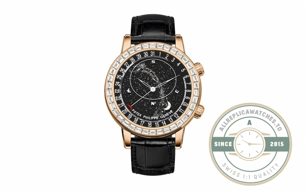 Replica Patek Philippe Celestial, Moon age 44 mm, Rose gold, 6104R-001 - Premium Super Clone Watch