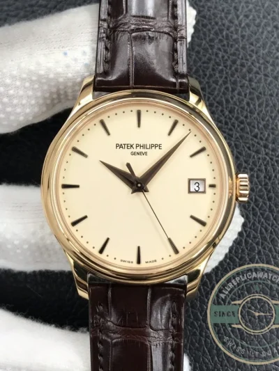 Replica Patek Philippe DATE, SWEEP SECONDS. 39 mm, Rose gold, 5227R-001 - Luxury Replica Watch