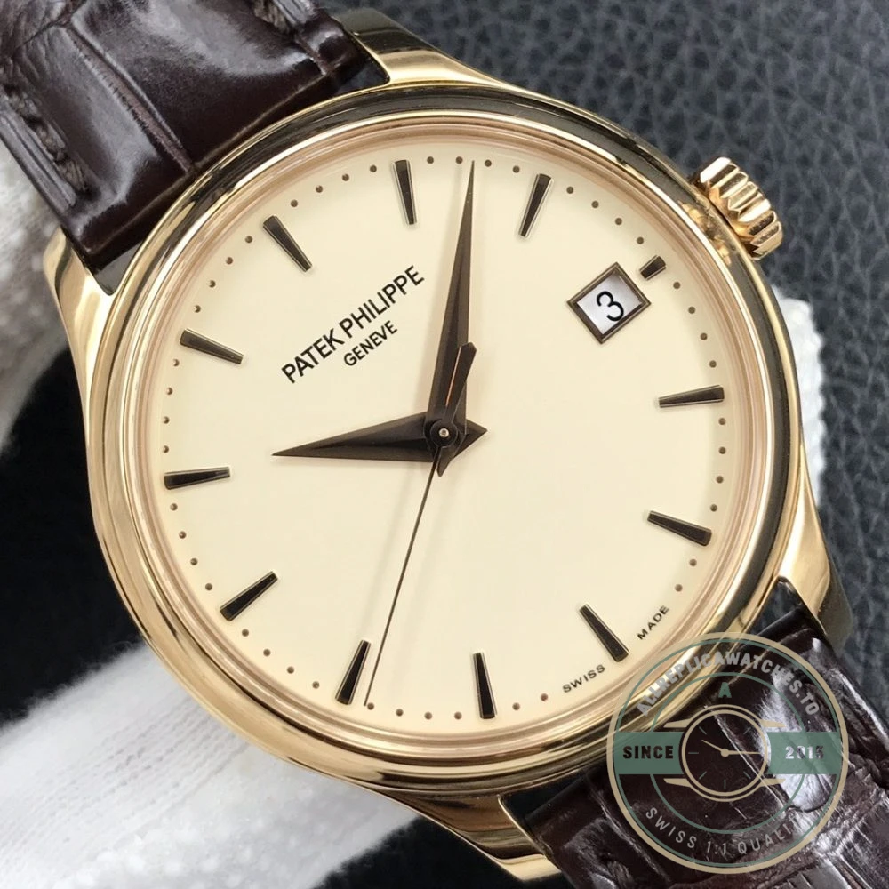 Replica Patek Philippe DATE, SWEEP SECONDS. 39 mm, Rose gold, 5227R-001 - 1:1 Swiss Replica Watch