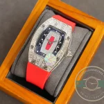 Replica Richard Mille 007-1 Diamond Crown Red Strap - Budget Luxury Replica Watch