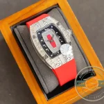 Replica Richard Mille 007-1 Diamond Crown Red Strap - Affordable Super Clone Watch