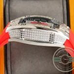 Replica Richard Mille 007-1 Diamond Crown Red Strap - High-Grade Replica Watch