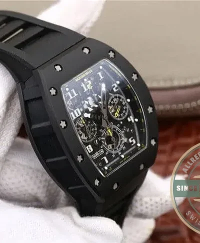 Replica Richard Mille 011-03 Black Strap - Swiss Movement Replica Watch