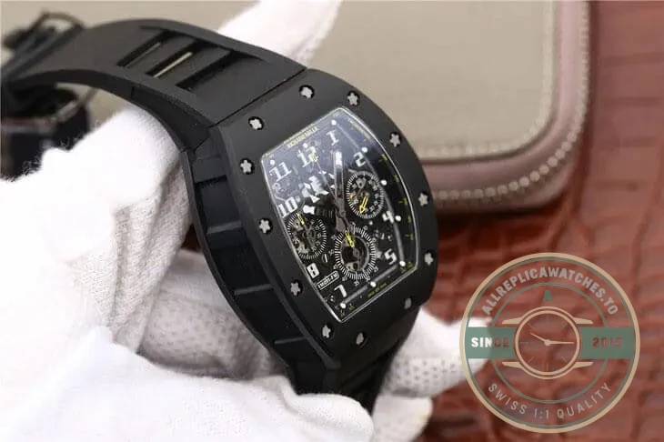 Replica Richard Mille 011-03 Black Strap - Swiss Movement Replica Watch
