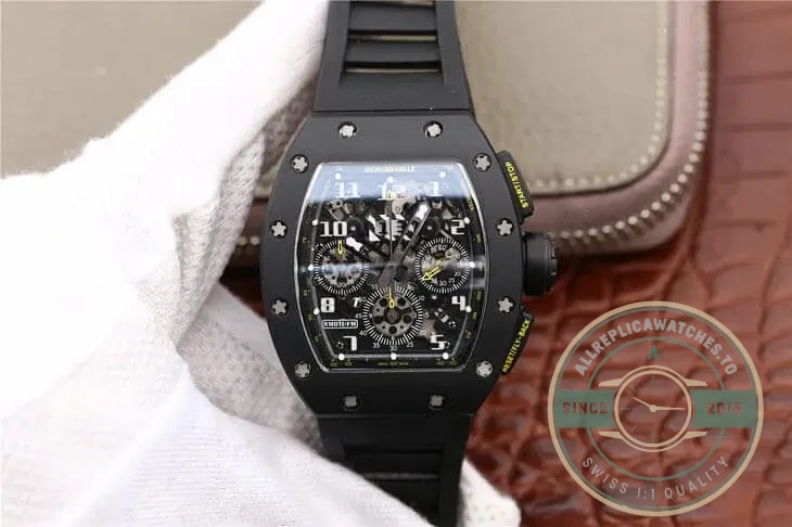Replica Richard Mille 011-03 Black Strap - Affordable Luxury Replica Timepiece