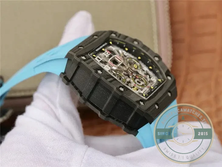 Replica Richard Mille 011-03 Blue Strap - Premium Super Clone Watch