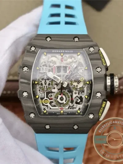 Replica Richard Mille 011-03 Blue Strap - 1:1 Swiss Replica Watch