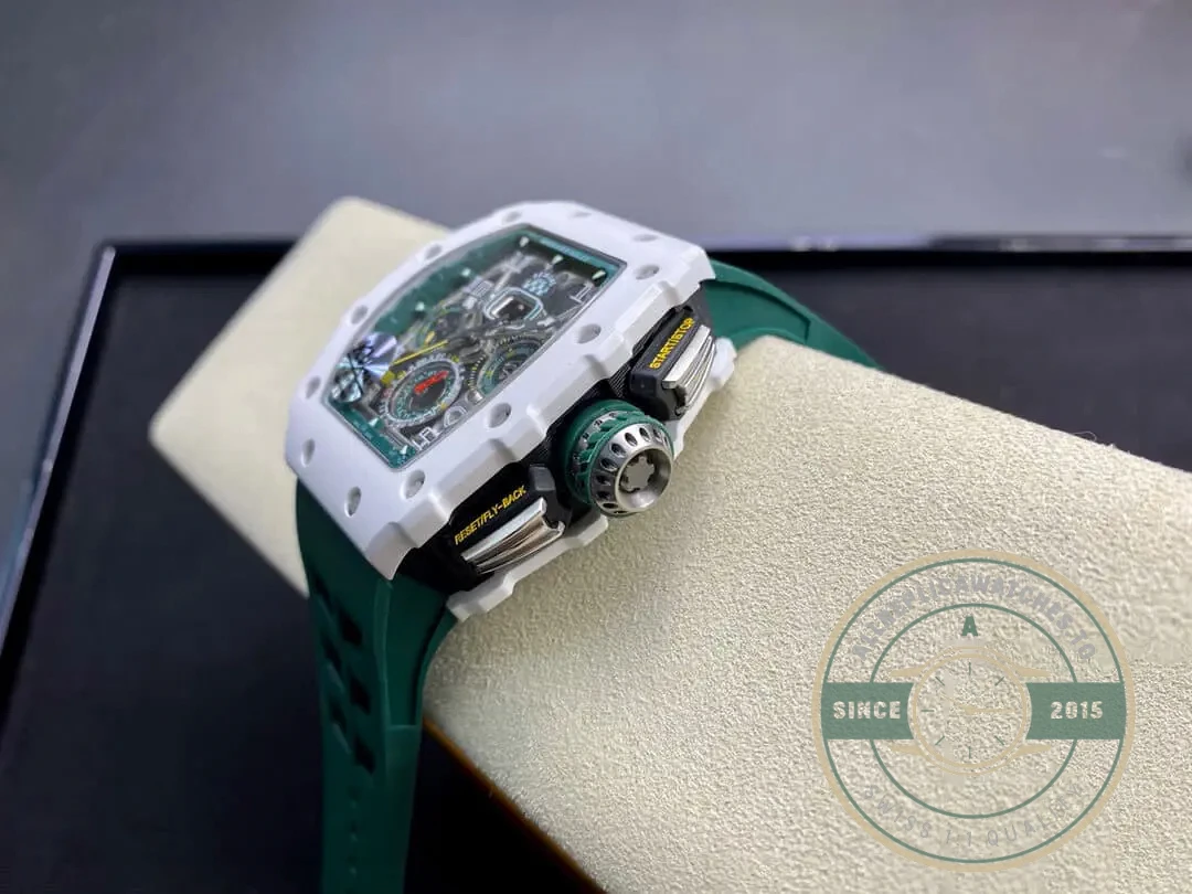 Replica Richard Mille 011-03 Green Strap - Premium Super Clone Watch