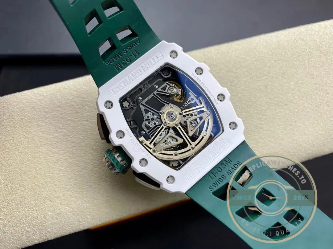 Replica Richard Mille 011-03 Green Strap - Premium Super Clone Watch