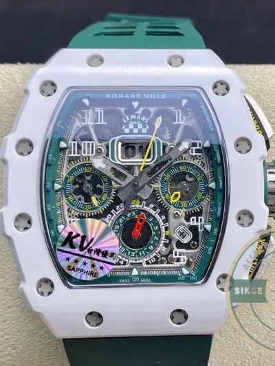 Replica Richard Mille 011-03 Green Strap - Premium Super Clone Watch