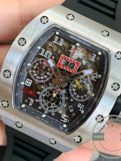 Replica Richard Mille 011 Black Rubber Strap - Best Quality Replica Watch