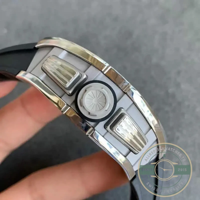 Replica Richard Mille 011 Black Rubber Strap - 1:1 Swiss Replica Watch