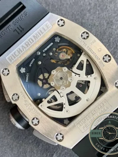 Replica Richard Mille 011 Black Rubber Strap - Affordable Luxury Replica Timepiece