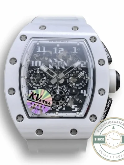 Replica Richard Mille 011 Chronograph Eta7750 White Rubber Strap - Affordable Super Clone Watch