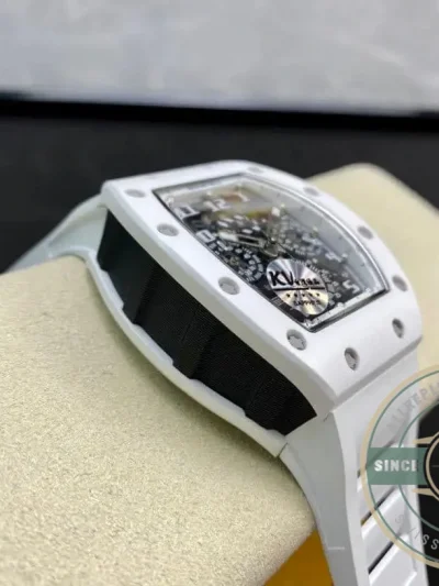 Replica Richard Mille 011 Chronograph Eta7750 White Rubber Strap - Luxury Replica Watch