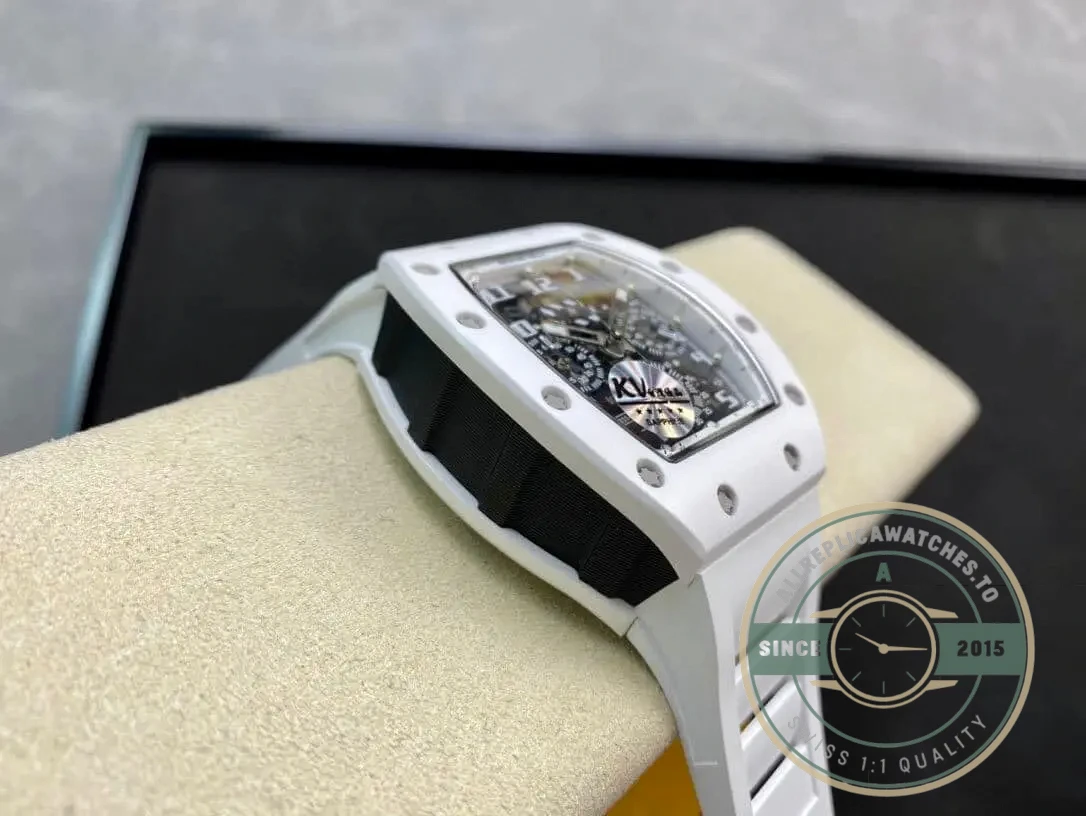 Replica Richard Mille 011 Chronograph Eta7750 White Rubber Strap - Luxury Replica Watch