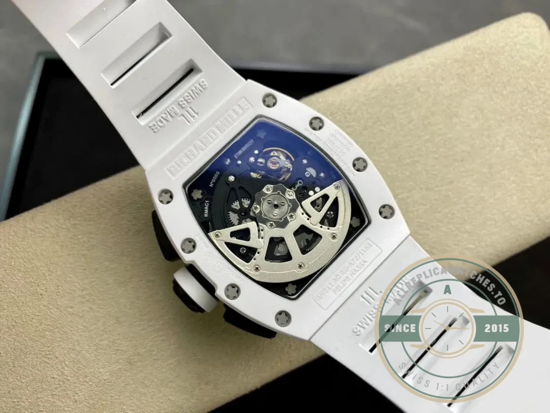 Replica Richard Mille 011 Chronograph Eta7750 White Rubber Strap - Swiss Movement Replica Watch