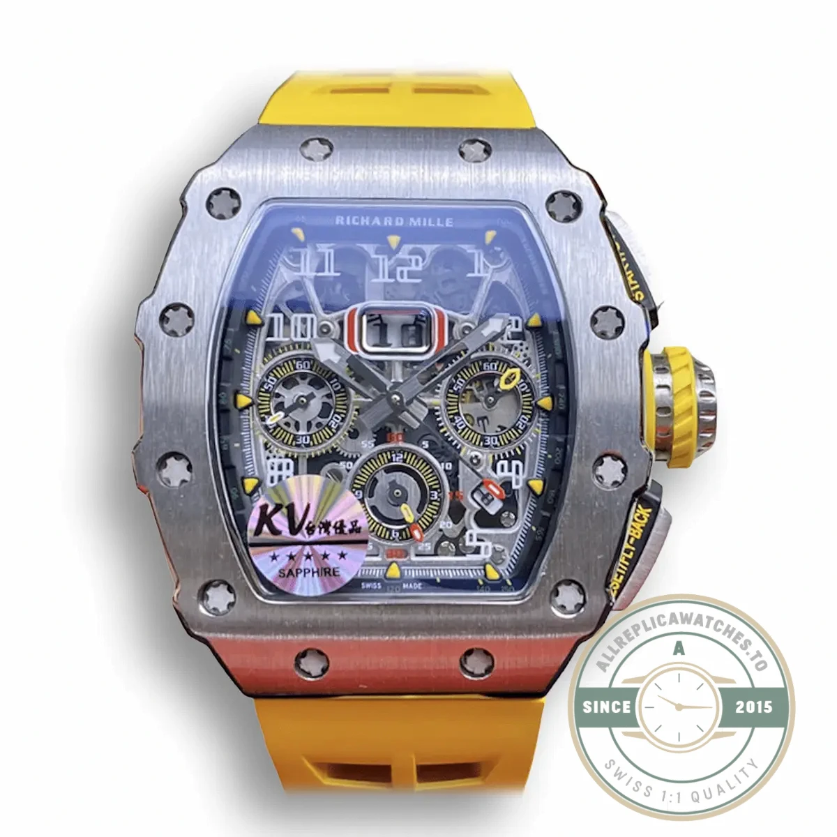 Replica Richard Mille 011 Felipe Massa Titanium Steel Case - Factory Super Clone Watch
