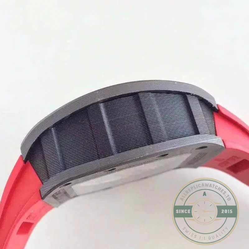 Replica Richard Mille 011 Forged Carbon Eta7750 Red Rubber Strap - Best Quality Replica Watch