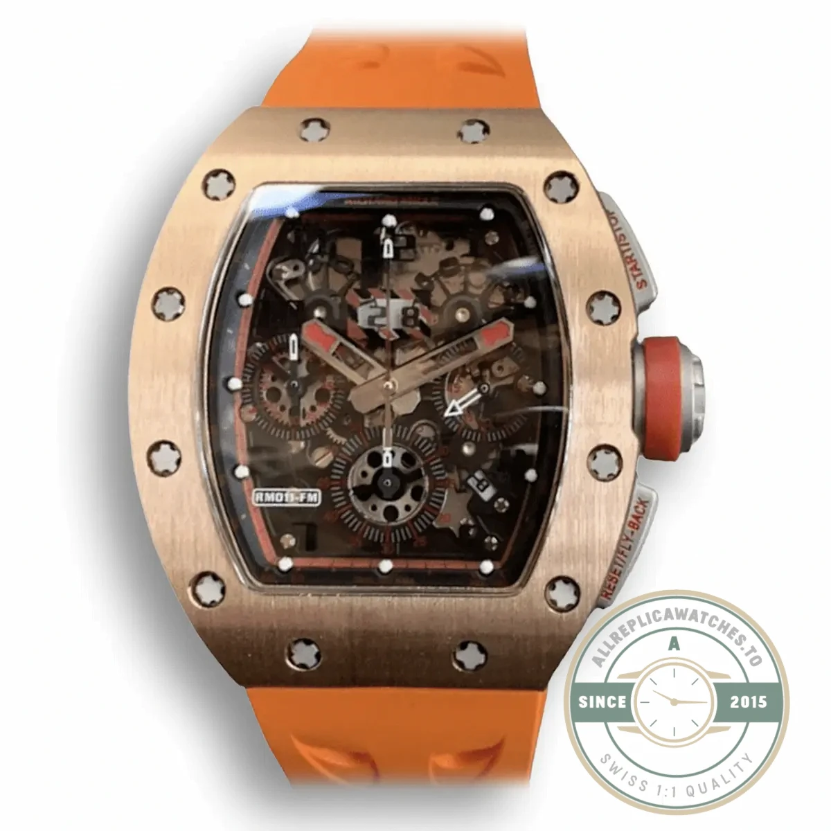 Replica Richard Mille 011 Rose Gold - Factory Super Clone Watch