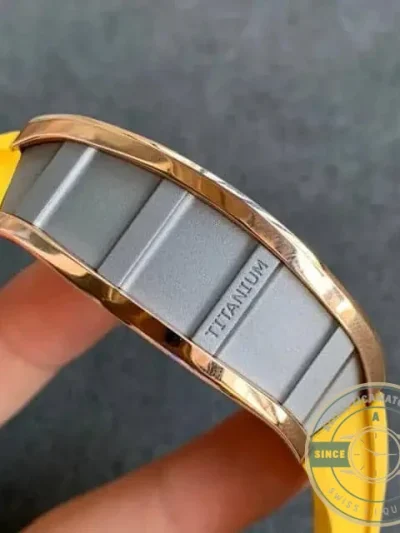 Replica Richard Mille 011 Rose Gold Rubber Strap - Affordable Super Clone Watch