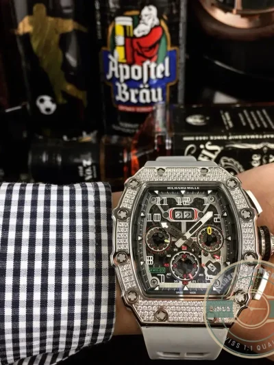 Replica Richard Mille 011 Stainless Steel Automatic Movement Grey Strap - Affordable Luxury Replica Timepiece
