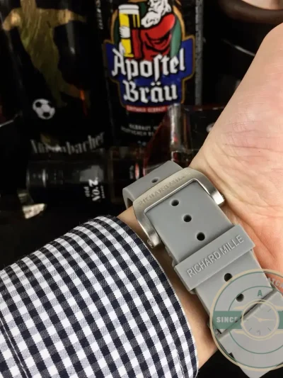 Replica Richard Mille 011 Stainless Steel Automatic Movement Grey Strap - Premium Super Clone Watch