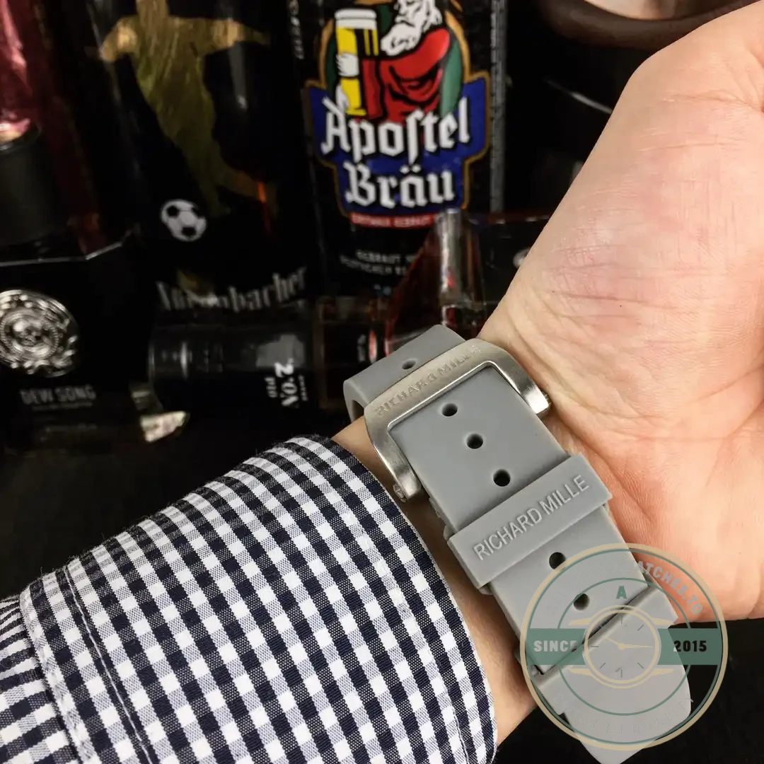 Replica Richard Mille 011 Stainless Steel Automatic Movement Grey Strap - Premium Super Clone Watch