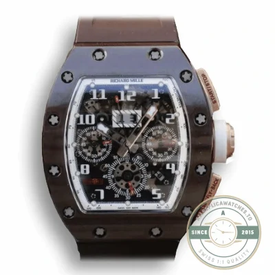 Replica Richard Mille 011 Swiss Eta7750 Brown Ceramic - Premium Super Clone Watch