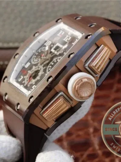 Replica Richard Mille 011 Swiss Eta7750 Brown Ceramic - Swiss Movement Replica Watch