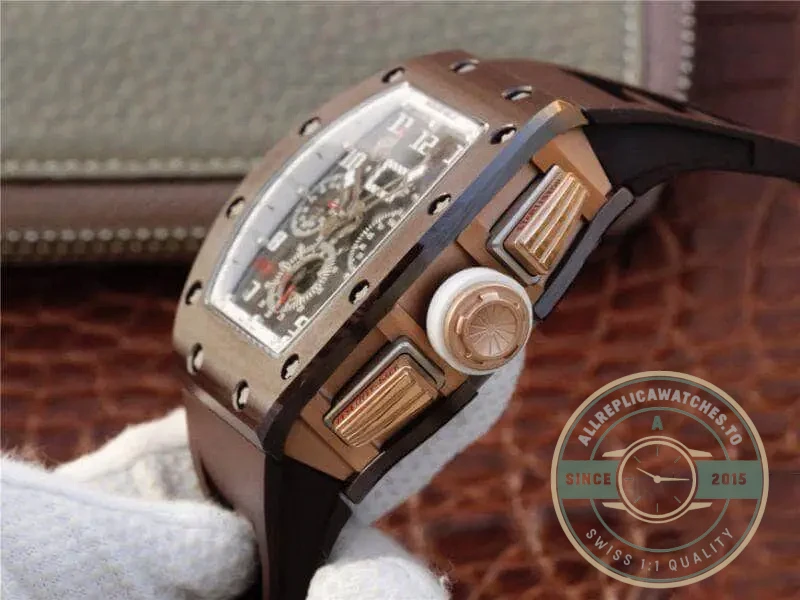 Replica Richard Mille 011 Swiss Eta7750 Brown Ceramic - Swiss Movement Replica Watch