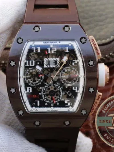 Replica Richard Mille 011 Swiss Eta7750 Brown Ceramic - Top-Tier Swiss Replica Watch