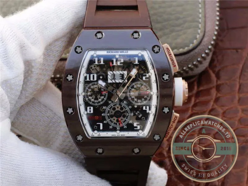Replica Richard Mille 011 Swiss Eta7750 Brown Ceramic - Top-Tier Swiss Replica Watch