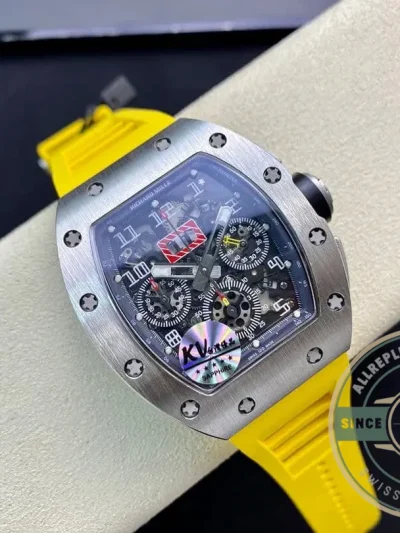 Replica Richard Mille 011 Titanium Yellow Strap - Affordable Luxury Replica Timepiece