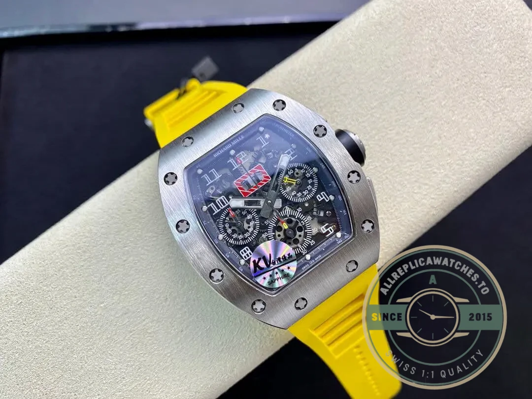 Replica Richard Mille 011 Titanium Yellow Strap - Affordable Luxury Replica Timepiece
