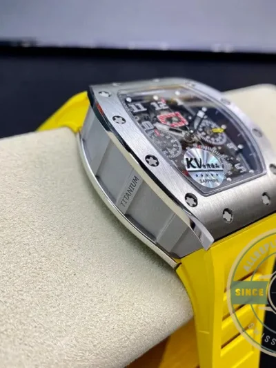 Replica Richard Mille 011 Titanium Yellow Strap - Best Quality Replica Watch