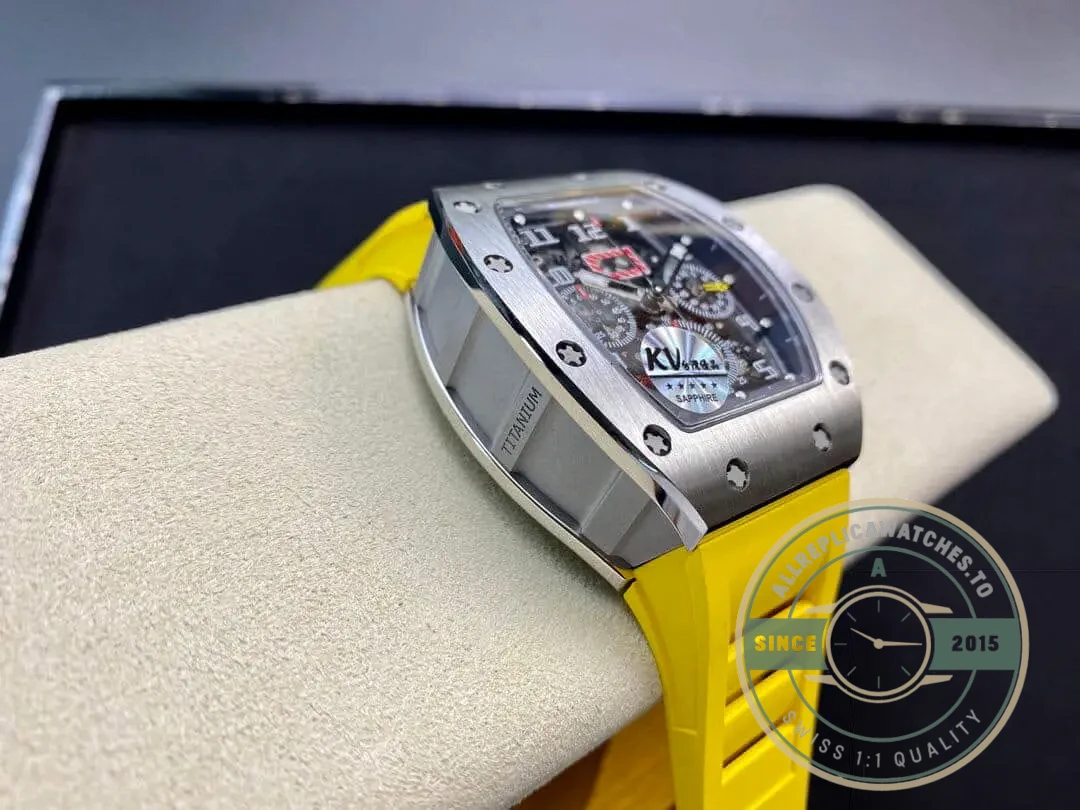 Replica Richard Mille 011 Titanium Yellow Strap - Best Quality Replica Watch