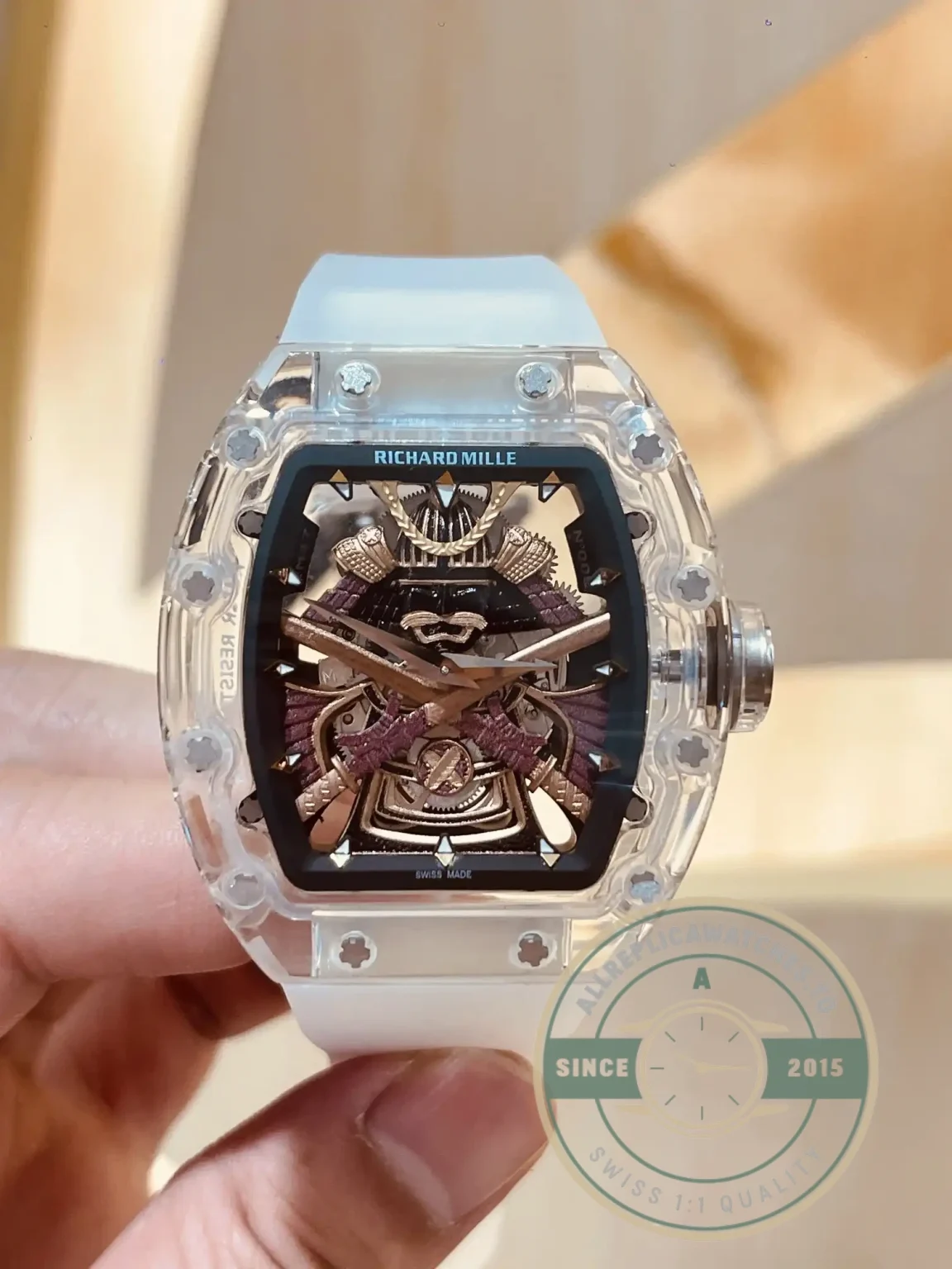 Replica Richard Mille 047 New Samurai Armor Transparent Strap - Affordable Luxury Replica Timepiece