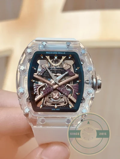 Replica Richard Mille 047 New Samurai Armor White Strap - Affordable Luxury Replica Timepiece