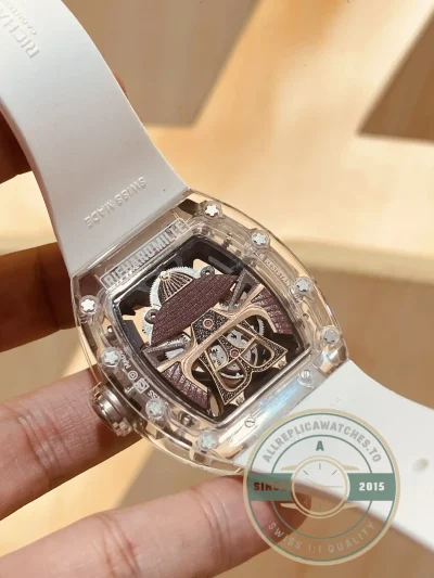 Replica Richard Mille 047 New Samurai Armor White Strap - 1:1 Swiss Replica Watch