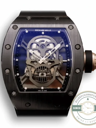 Replica Richard Mille 052-01 Black Ceramic Grey Skull Dial Swiss Movement - Top-Tier Swiss Replica Watch