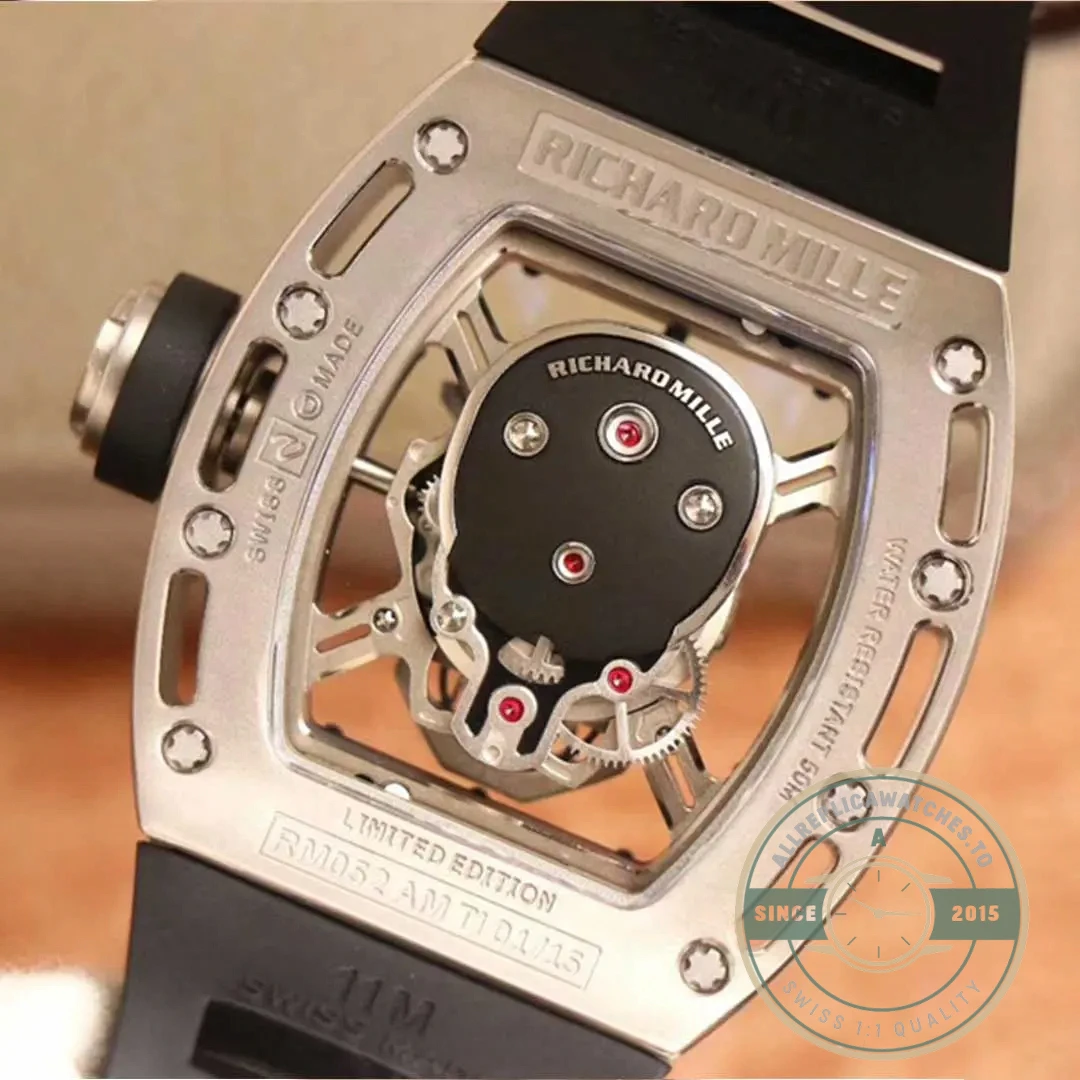 Replica Richard Mille 052 Silver Skull Dial Swiss Movement - Affordable Super Clone Watch