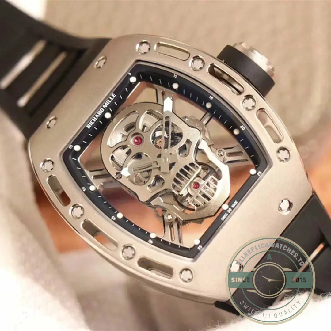 Replica Richard Mille 052 Silver Skull Dial Swiss Movement - Affordable Super Clone Watch
