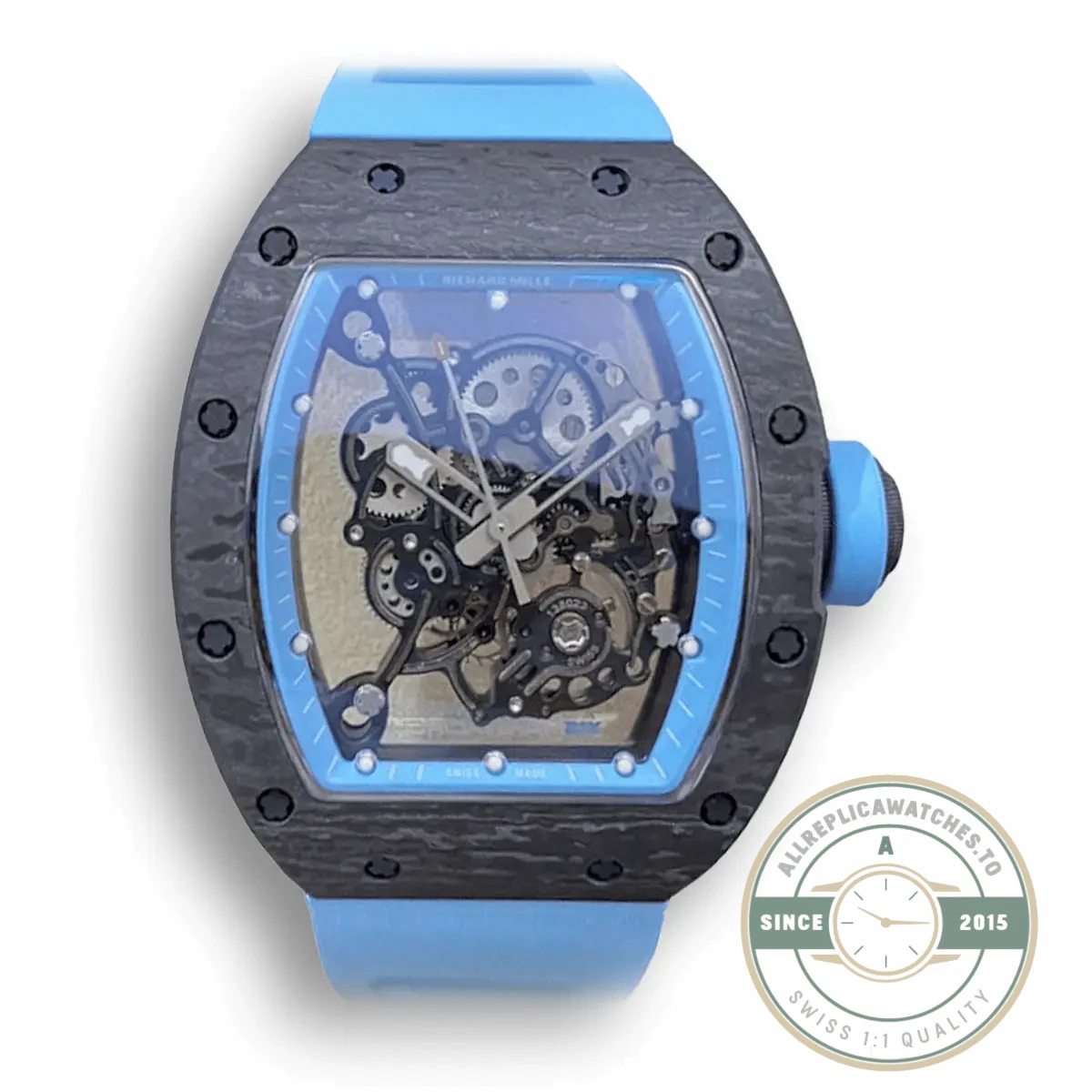 Replica Richard Mille 055 Blue Strap - Luxury Replica Watch
