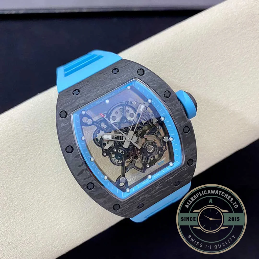 Replica Richard Mille 055 Blue Strap - Factory Super Clone Watch